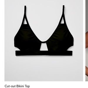 Black Cut-Out Bikini Top